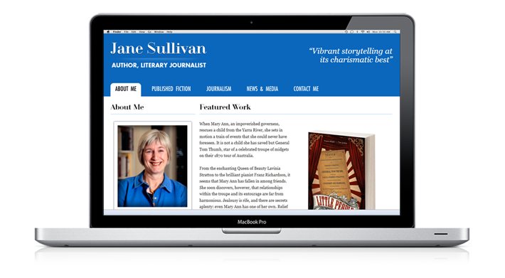 Website of Jane Sullivan, an Australian author