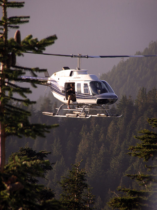 Sightseeing helicopter at Grouse Mountain