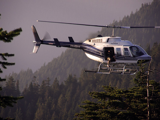 Sightseeing helicopter at Grouse Mountain