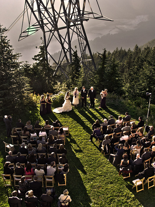 Wedding ceremony at Grouse mountain