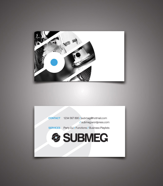 DJ Submeg business card