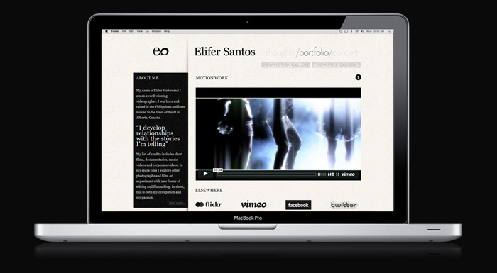 Elifer Santos website preview