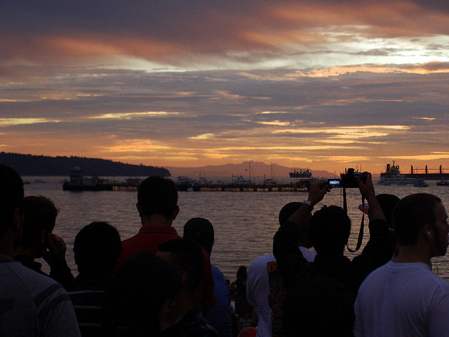 Barge filled with fireworks for the Vancouver Celebration of Light 2010