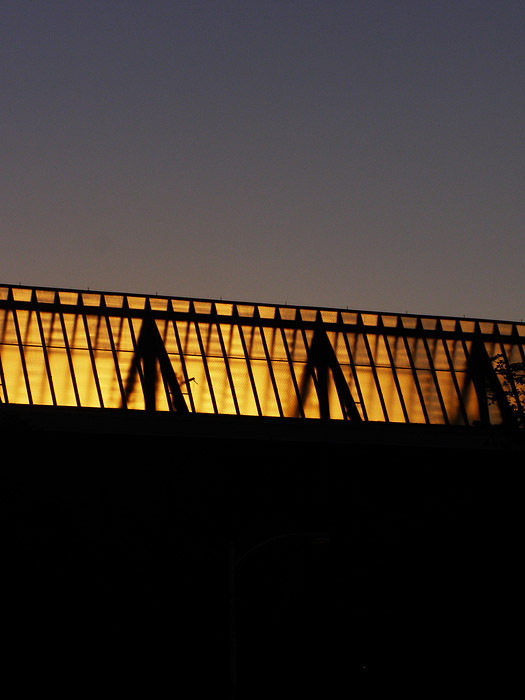 Light shining through a glass roof