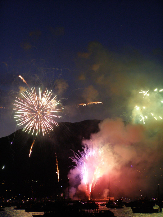 Fireworks over English Bay in Vancouver