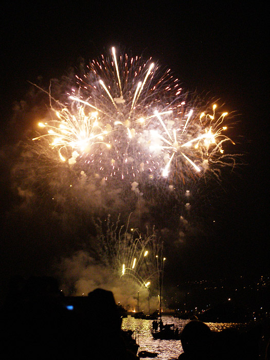 Fireworks over English Bay in Vancouver