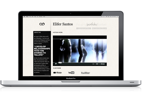 Elifer Santos website preview