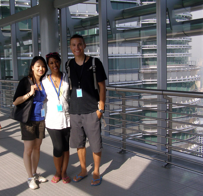On the Petronas Towers Skybridge