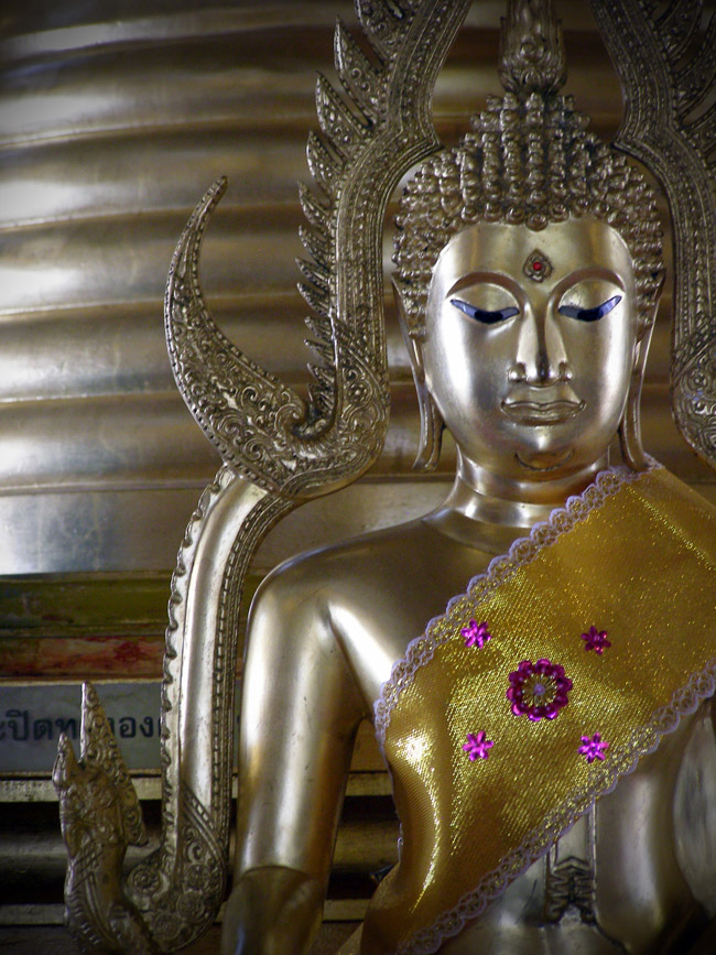 Buddha with a sash