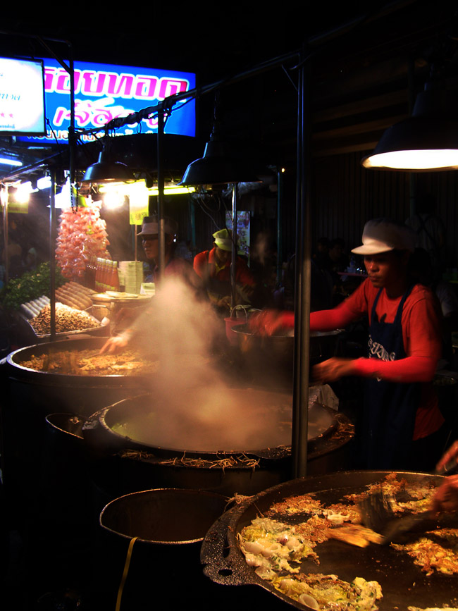 Night market cooking