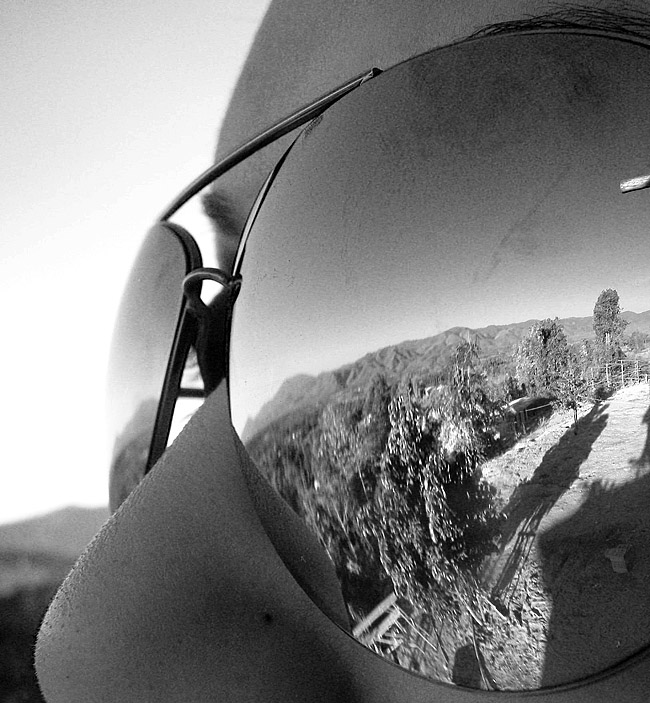 Aviator reflection near Pai