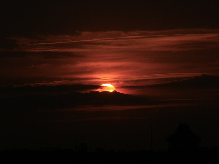 Sunset over the lake