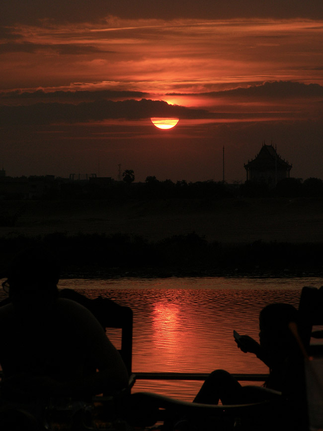 Sunset over the lake