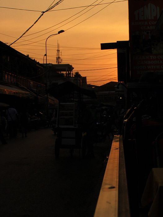 Sunset on Pub Street, Siem Reap