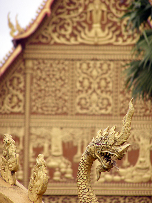 Dragon sculpture near the Golden Stupa