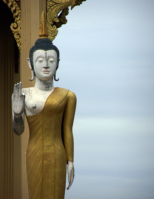 Buddha sculpture near the Golden Stupa in Vientiane