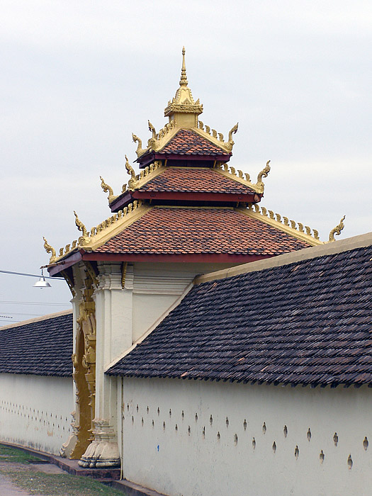 Entrance archway to a temple, Vientiane