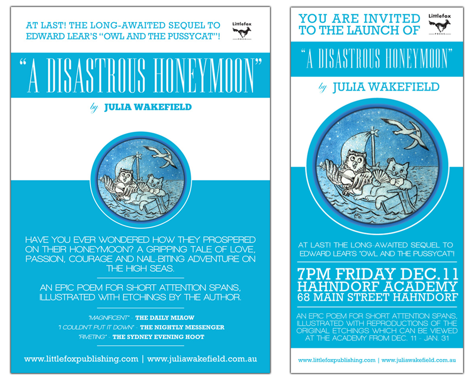 Poster and invitation for a book launch